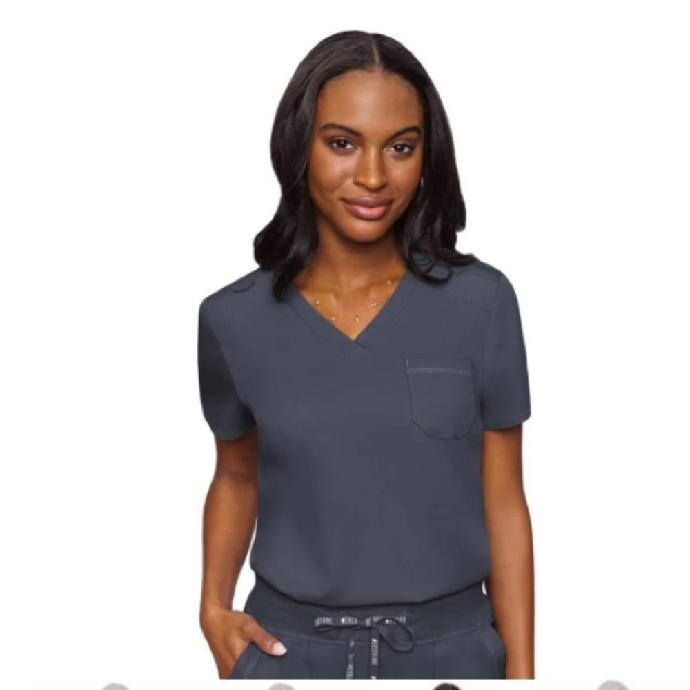Med Couture Touch Women's V-Neck Tuck-In Top 7448